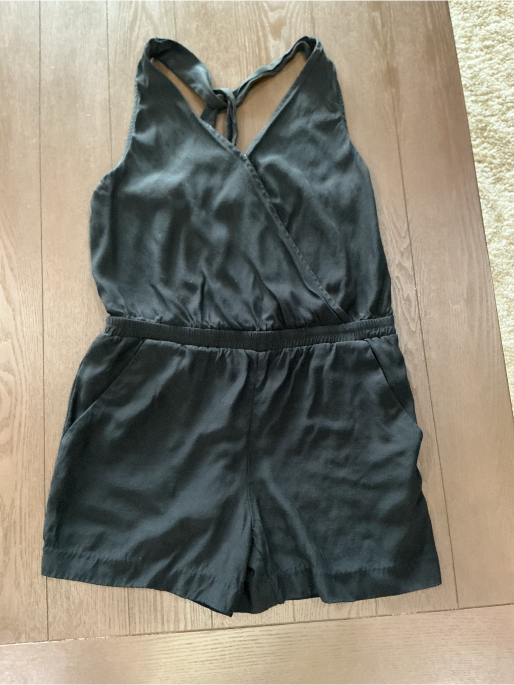 Women's LOFT Black Sleeveless Romper